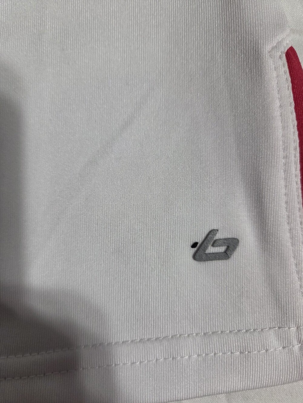 Bolle Navy & White Colorblock V-Neck Women’s Active Top with Red Trim. Sx L - Picture 7 of 8